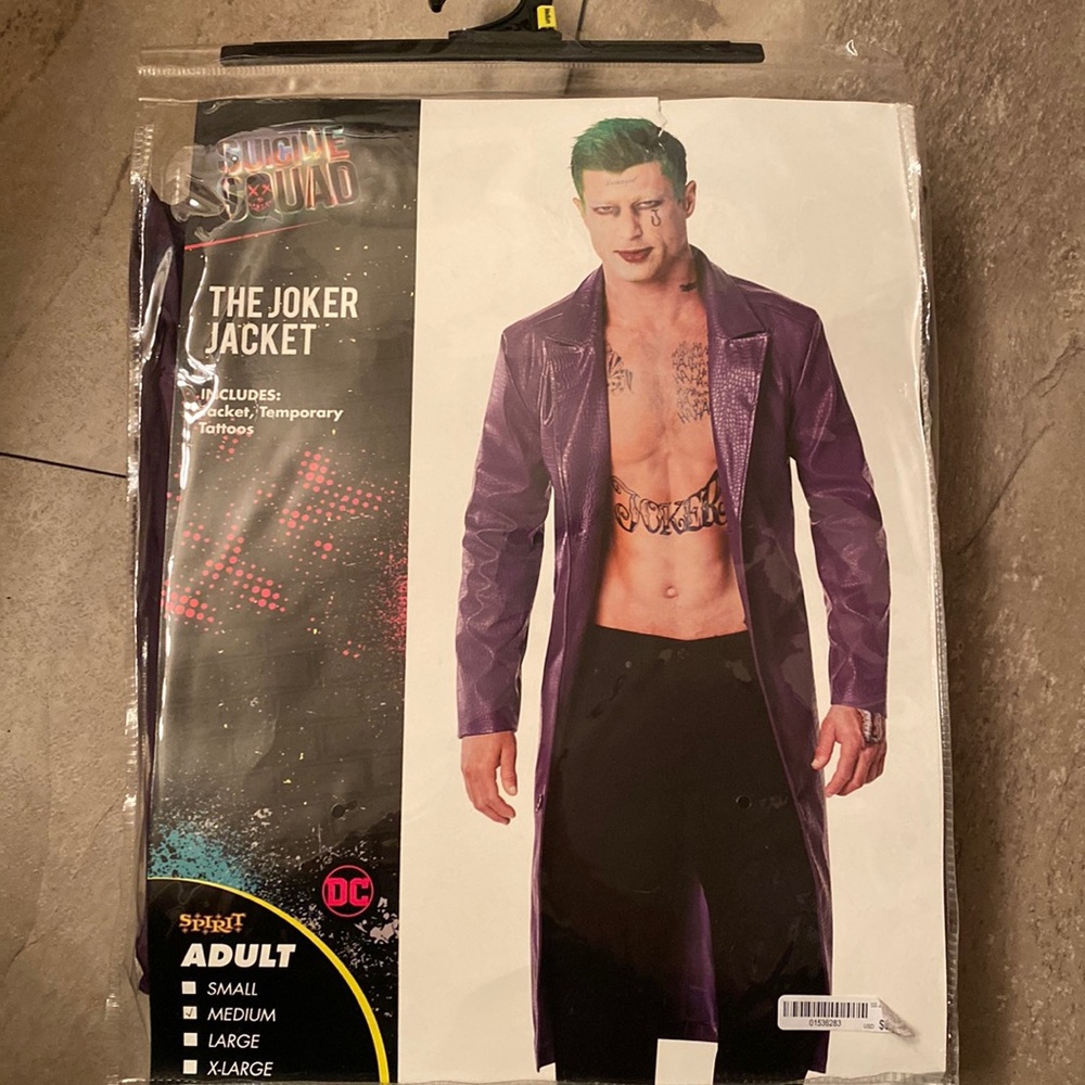 The Joker Jacket in purple - suicide squad DC villain costume unisex Halloween